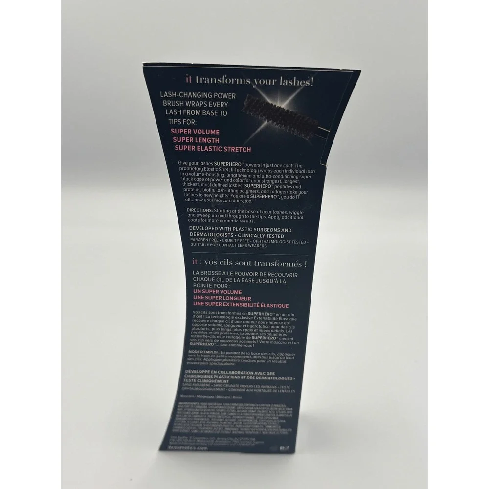 IT Cosmetics Superhero Elastic Stretch Volumizing Mascara Super Black 9ml 0.3oz